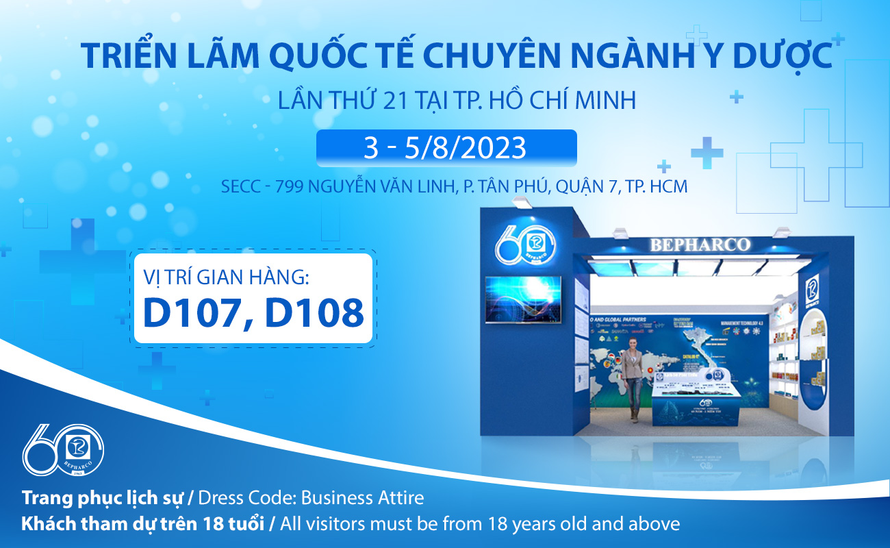 Bepharco tham gia Triển lãm Quốc tế Chuyên ngành Y Dược lần thứ 21 tại TP. Hồ Chí Minh