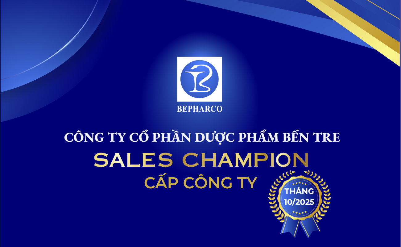 BEPHARCO VINH DANH SALES CHAMPION CẤP CÔNG TY THÁNG 10/2025