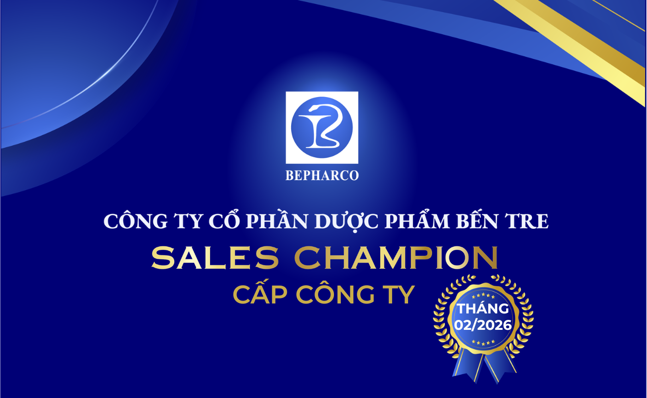 BEPHARCO VINH DANH SALES CHAMPION CẤP CÔNG TY THÁNG 02/2026