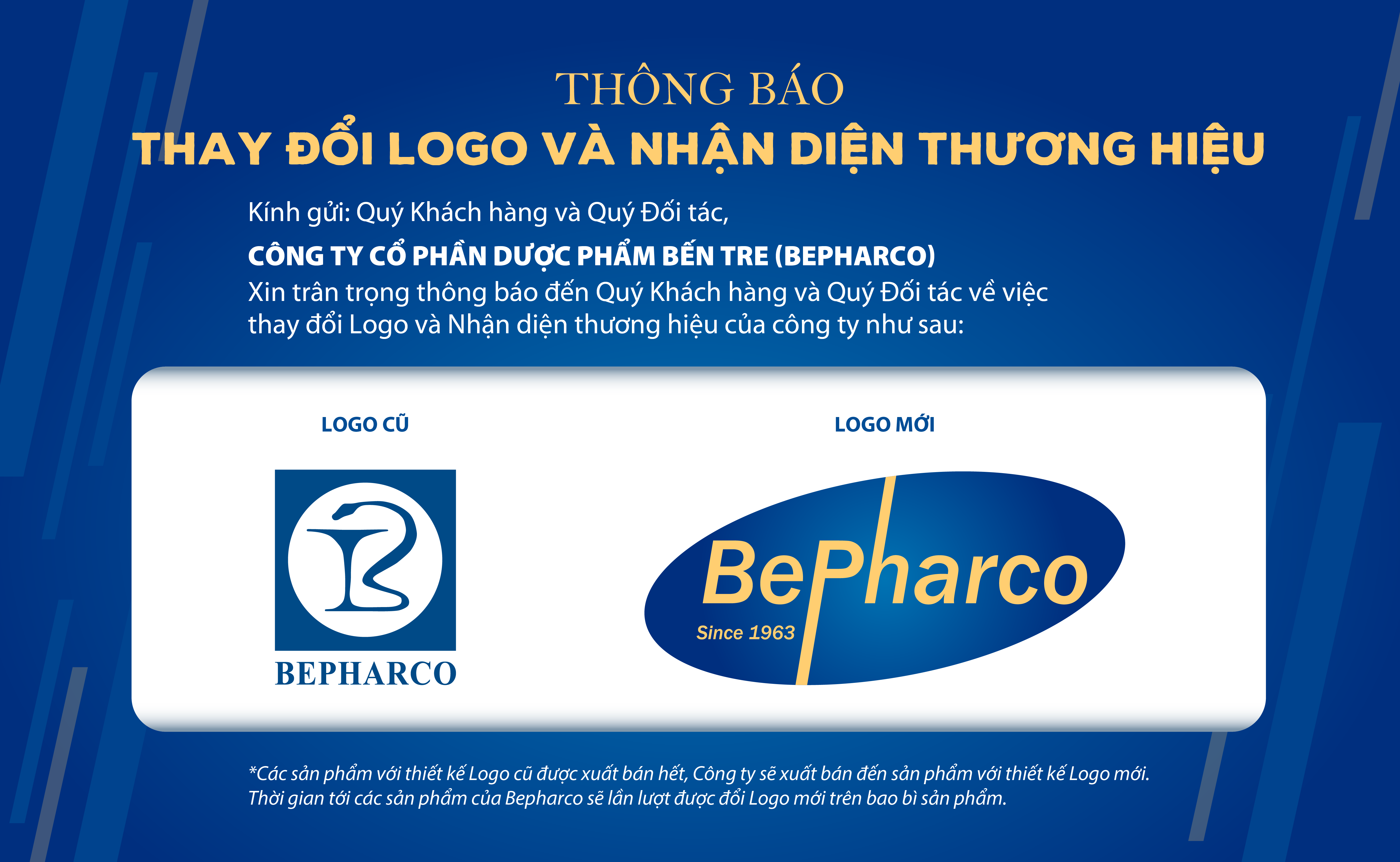 THÔNG BÁO VỀ VIỆC THAY ĐỔI LOGO VÀ NHẬN DIỆN THƯƠNG HIỆU
