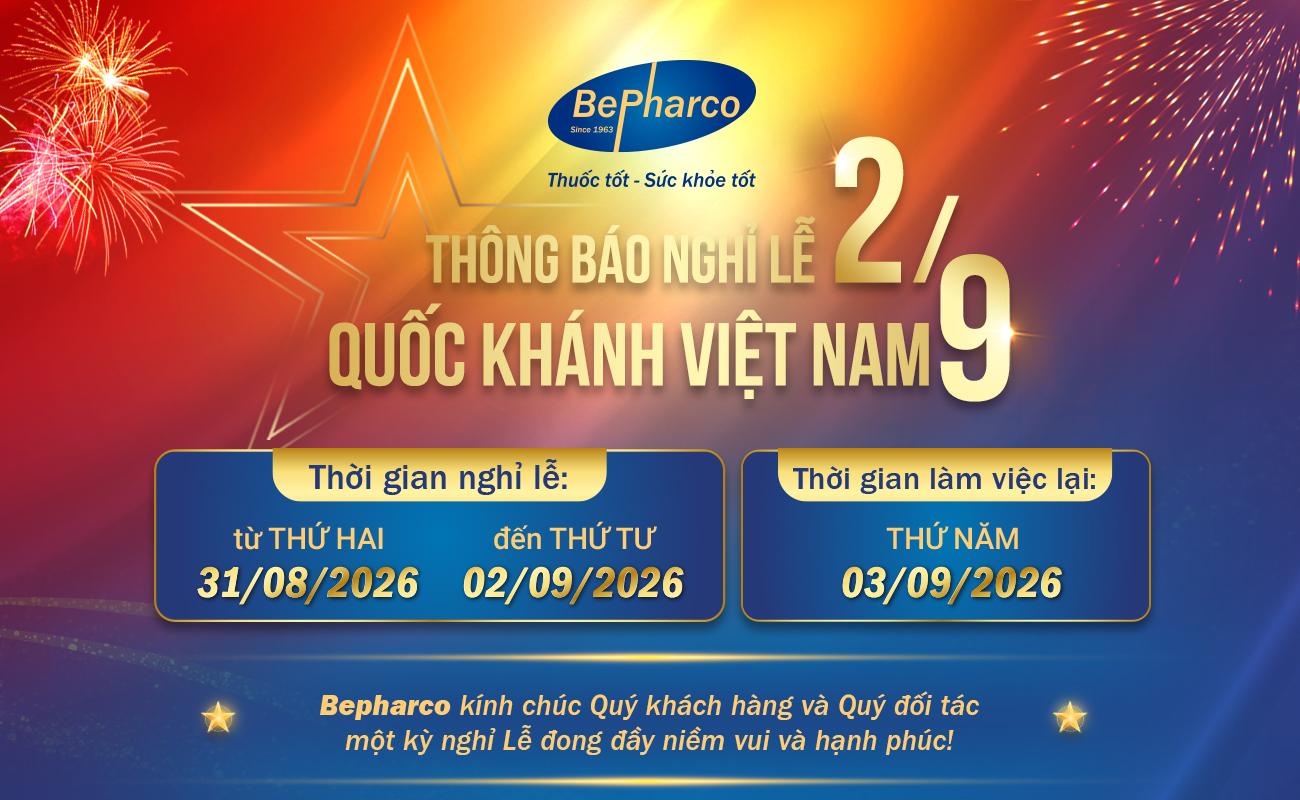 THÔNG BÁO LỊCH NGHỈ LỄ QUỐC KHÁNH 2/9