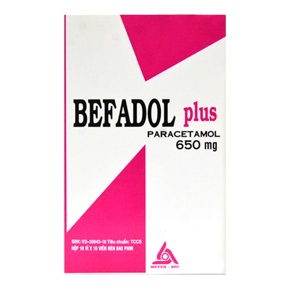BEFADOL PLUS blisters